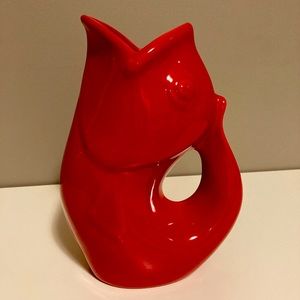 Large side (9 1/4”) red gurgle pot. Perfect condition